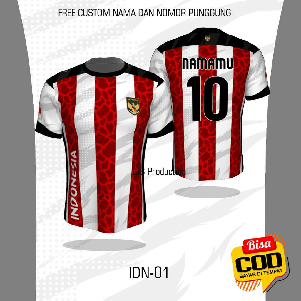 [Bisa Cod] Jersey Timnas Indonesia Fantasy Edition IDN01 - Baju Kaos Olahraga Lari Merah Putih - Jer