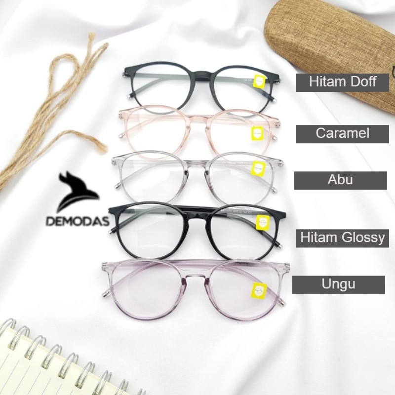 DEMODAS DG21471 Kacamata Lentur Lensa Photocromic Bluecromic Antiradiasi Blueray Minus Normal
