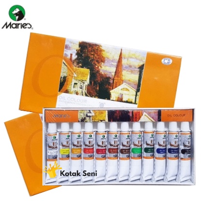 

Oil Colour 1386B Maries 12 Warna / Cat Minyak Maries Set 12x12ml / Oil Painting E1386b