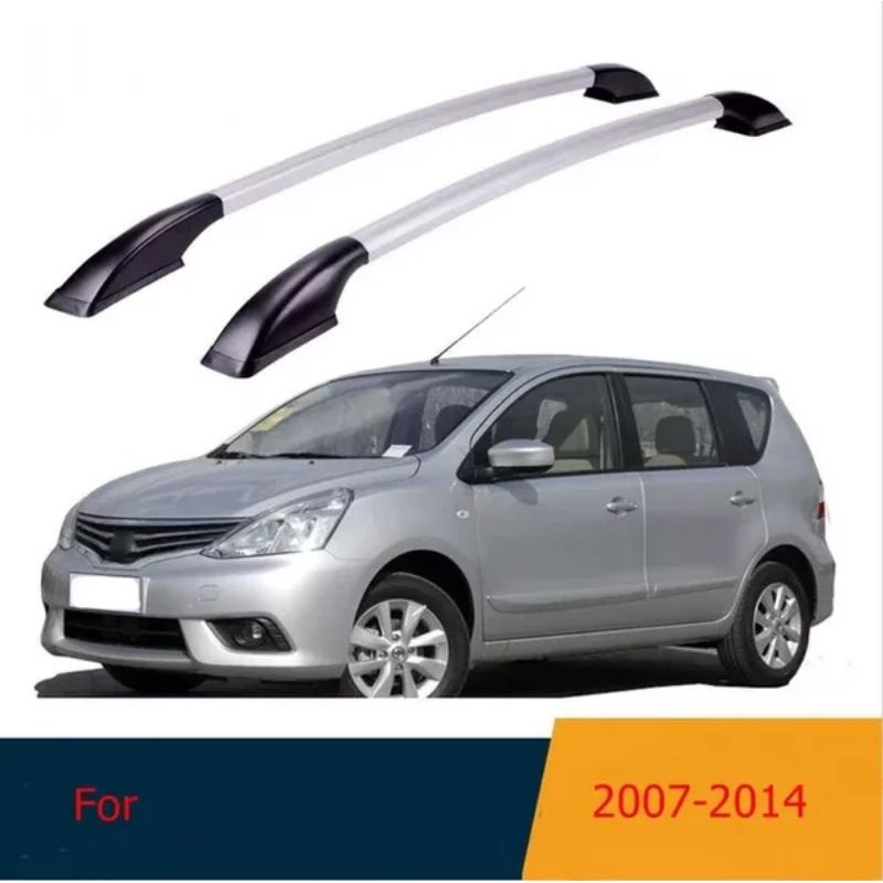 roof rail grand livina model original full set kaki rack di atas mobil nissan grand livina