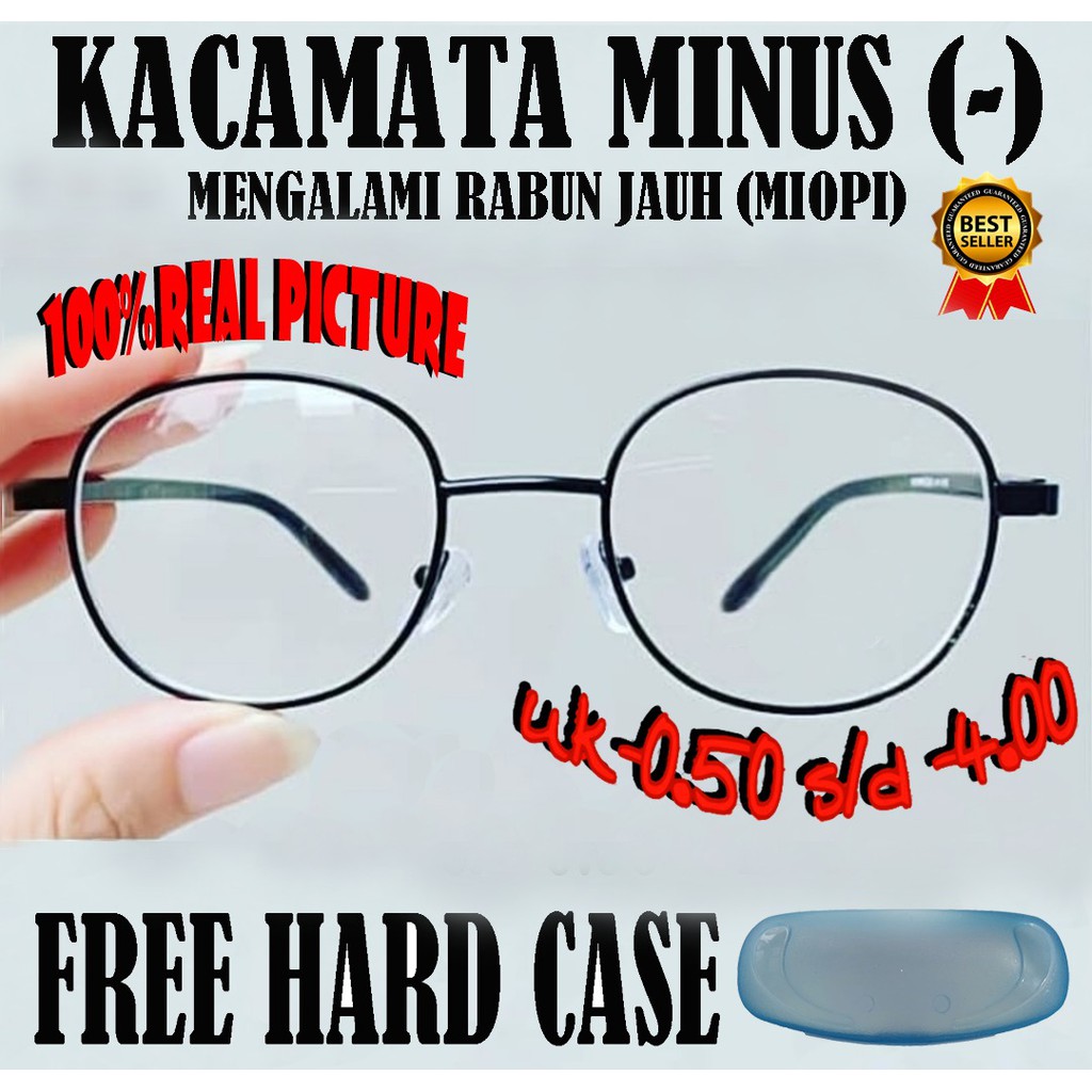 KACAMATA MINUS OVAL TERBARU- (0.50 S/D 4.00) -KACAMATA KOREAN STYLE-