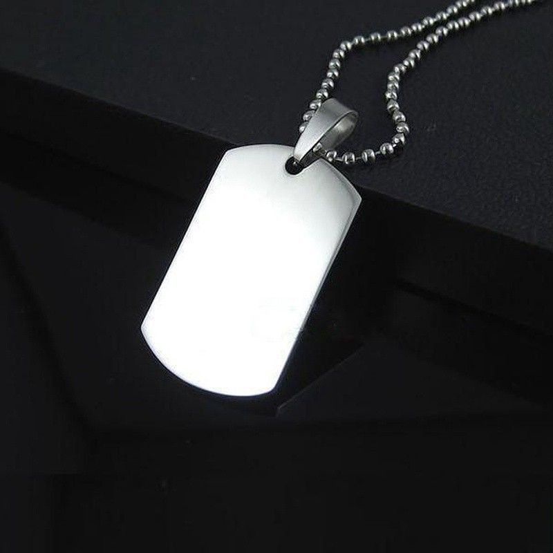 KALUNG TITANIUM LIONTIN ARMY PRIA MODEL BIJI LADA STAINLEES STEEL ANTI KARAT DAN TIDAK MUDAH LUNTUR