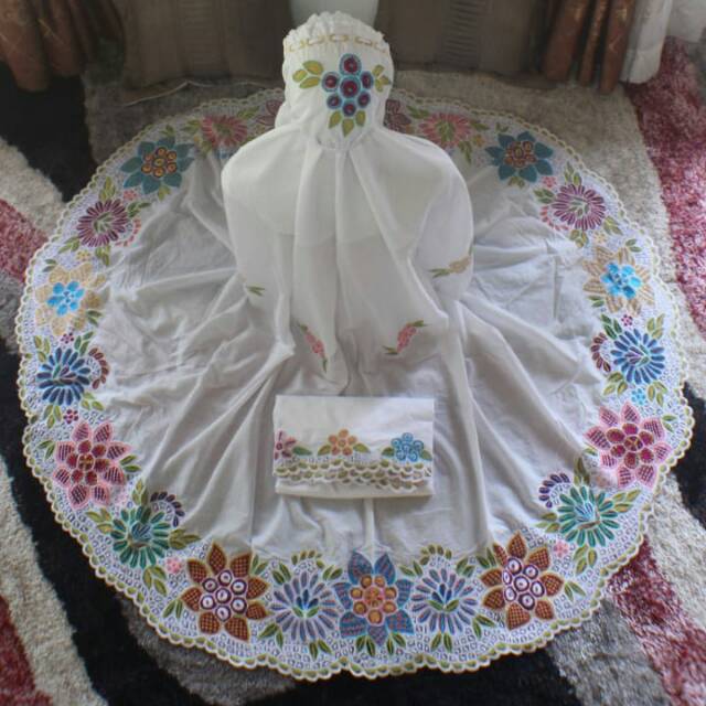 Mukena katun paris kerancang original