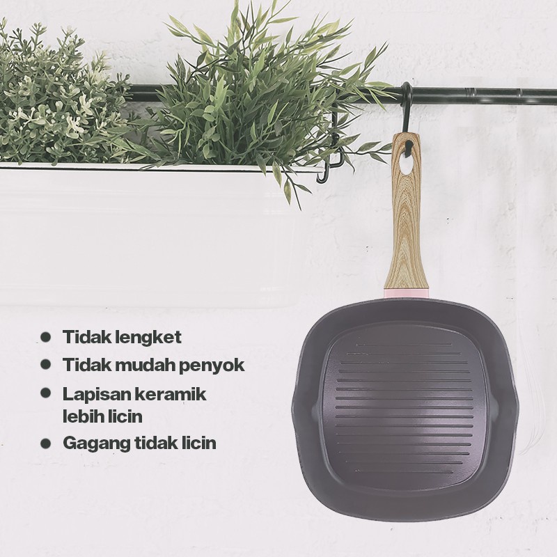 Cypruz Grill Pan FP-0907 / FP0907 Cypruz Wajan Panggangan Kramic 24 Cm