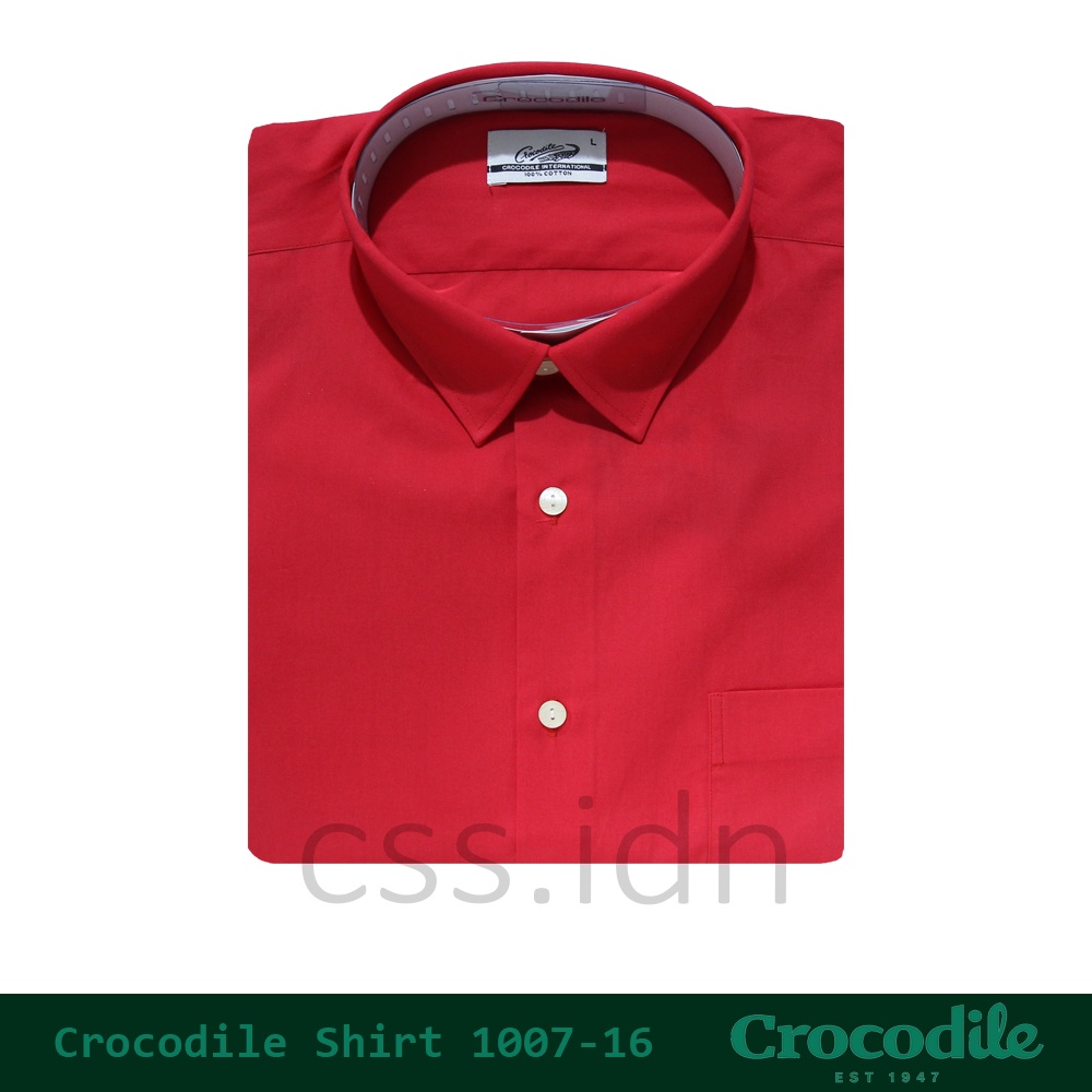 Kemeja Polos Pria Lengan Pendek Crocodile 1007-016