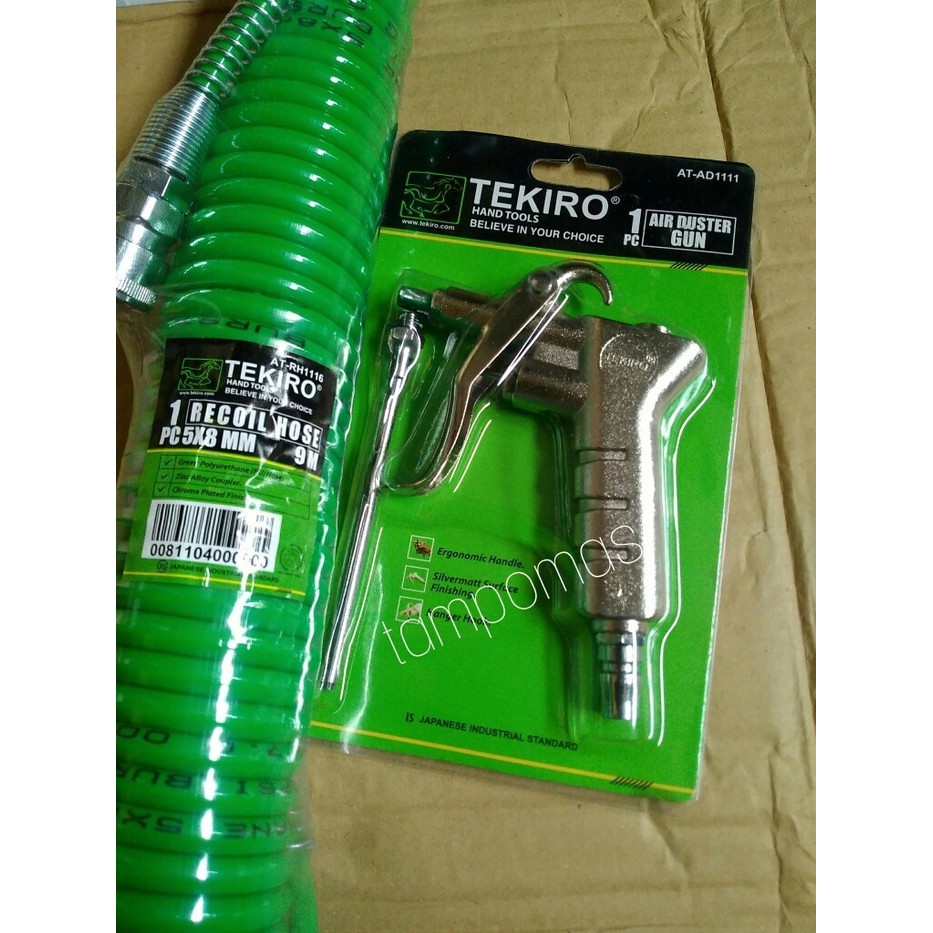Selang Kompresor 9 Meter Paket Air Duster Tekiro Selang Recoil 9 Meter Tekiro