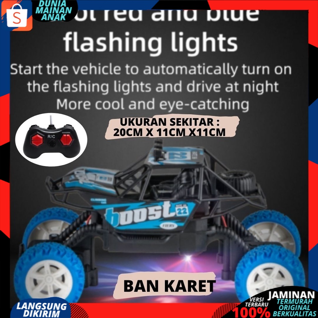 Mobil Remote Control Offroad Ban Karet Rc Car Jeep Rock Crawler Boost Monster mainan anak laki laki