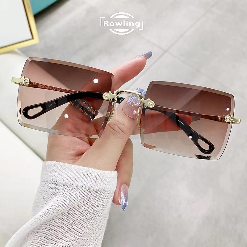 Rowling(ka-270)Sunglasses  Kacamata Hitam Kotak No frame Women Sunglasses Titanium New Arrival Import Kacamata Fashion