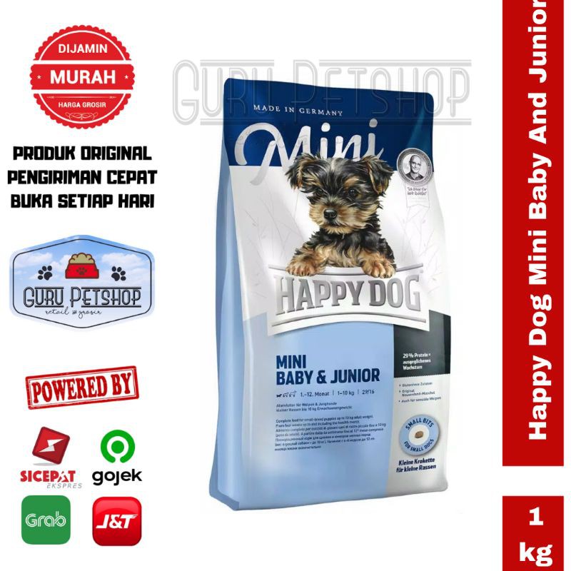 Happy Dog Mini Baby &amp; Junior 1kg Freshpack/ Makanan Anjing / Dog Food