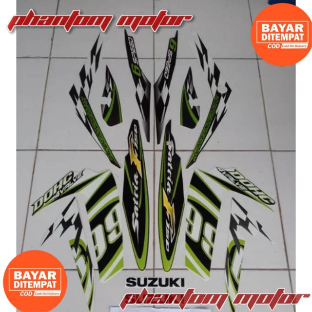 Striping satria fu 2012 2013 hijau putih