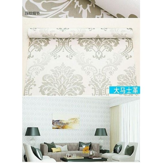 V014LS wallpaper  sticker ku vintage silver 45cm  x  10m  