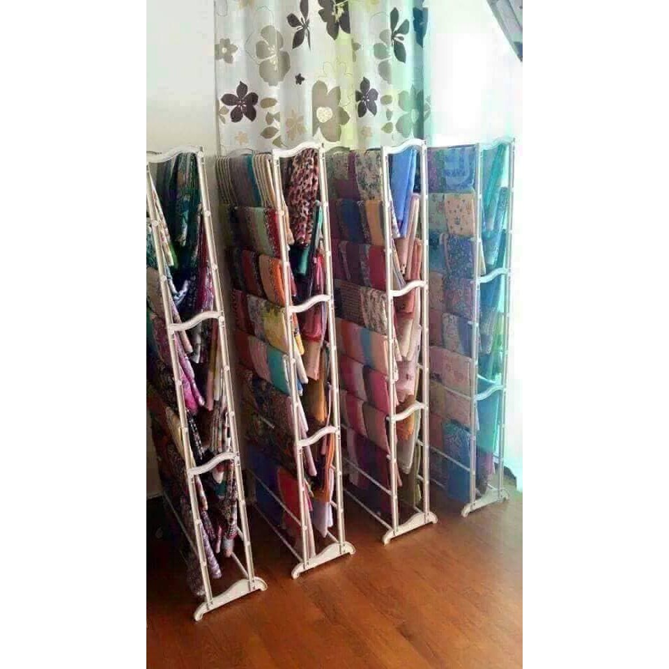 RAK HIJAB SYAL SELEMPANG KERUDUNG PORTABLE 2 FUNGSI-2