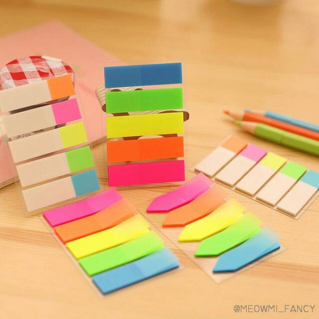 Pembatas Halaman Page Marker Sticky note rainbow MB0023-2