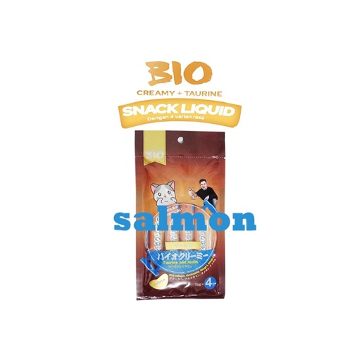 bio creamy  sncak kucing / cemilan kucing 60 gr 4 varian rasa