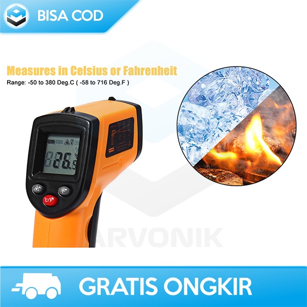 THERMOGUN THERMOMETER LASER INFRARED SMARTSENSOR LCD NON CONTACT ORI
