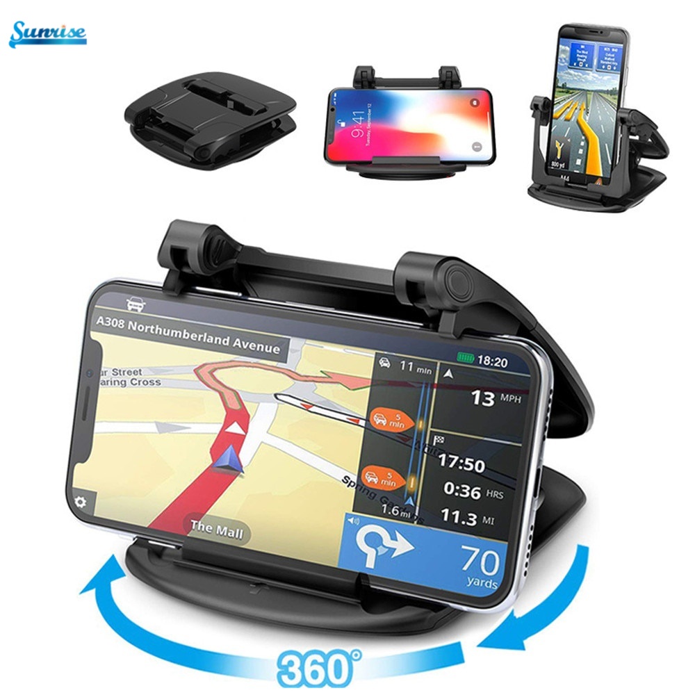 H6 360 Degree Rotate Adjustable Dashboard Non-slip Self-adhesive Base Mobile Phone Holder