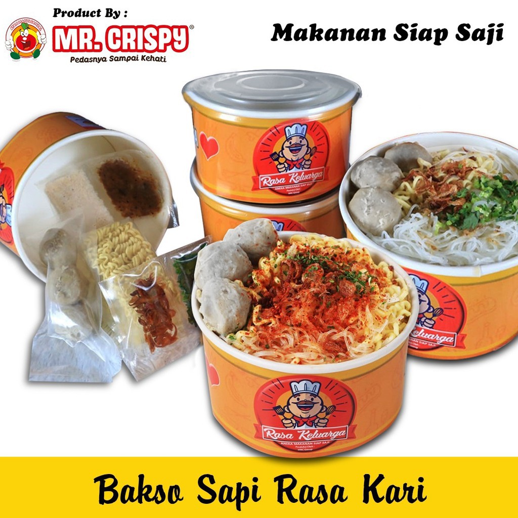 

BAKSO SAPI RASA KARI/BAKSO INSTAN/BAKSO SIAP SAJI BY MR CRISPY