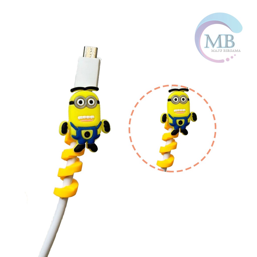 Cable Saver TWIST Cable Protector SPIRAL Pelindung Ujung Kabel karakter android iphone MB3188