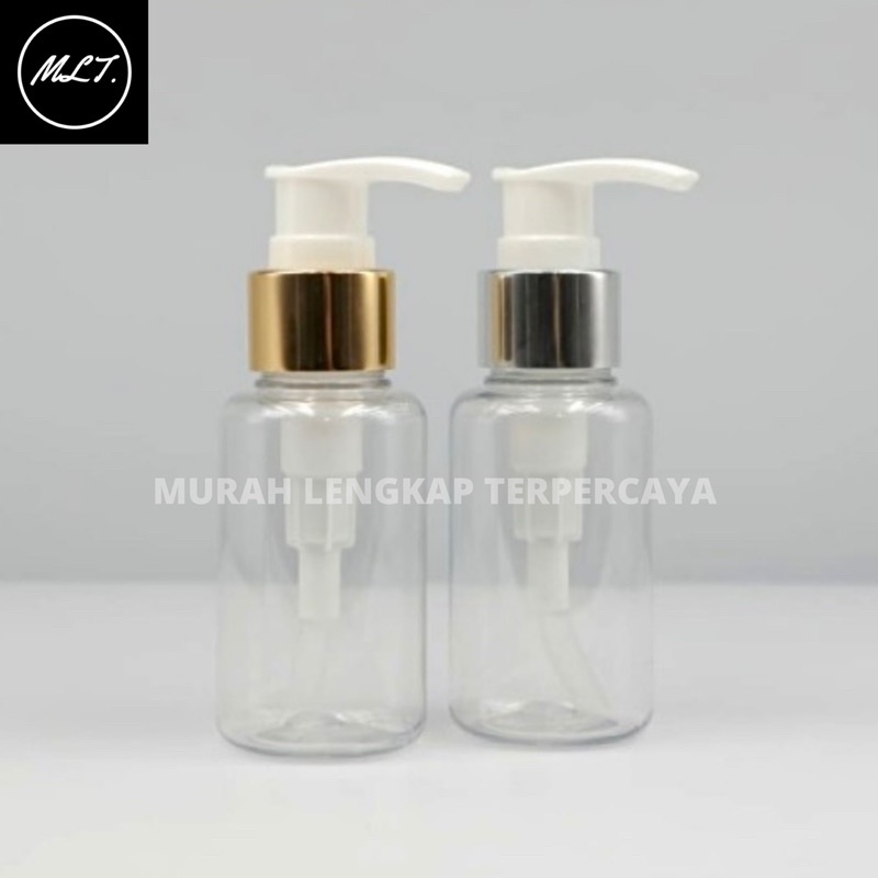 BOTOL PUMP 60ML NATURAL LOTION PUMP GOLD DAN SILVER /BOTOL 60ML PUMP LOTION SILVER GOLD