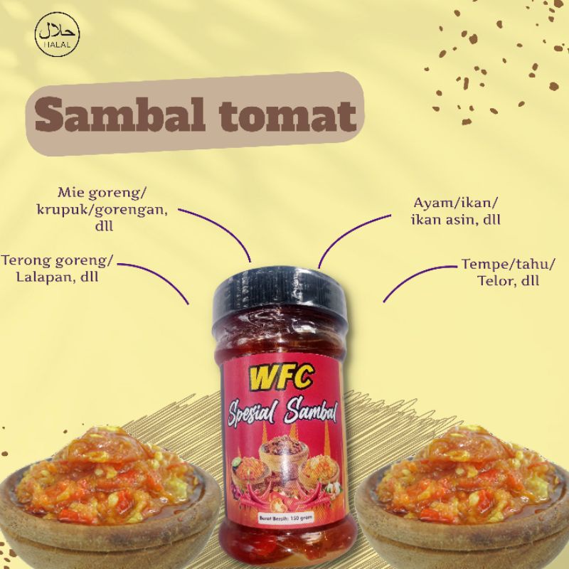 

sambal tomat WFC berat 150 gram