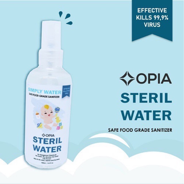 Opia steril water - pembersih kuman dan bakteri food grade