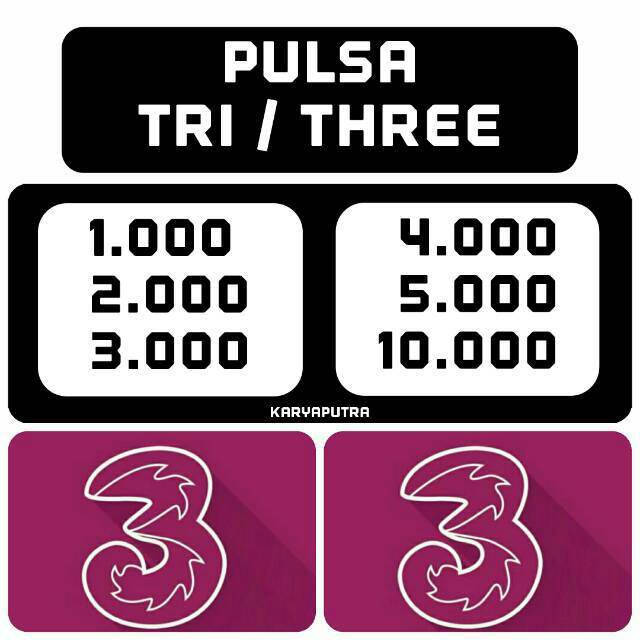 PULSA TRI 1rb 2rb 3rb 4rb 5rb 10rb 1000 2000 3000 4000 5000 10000 Pulsa Reguler Tri