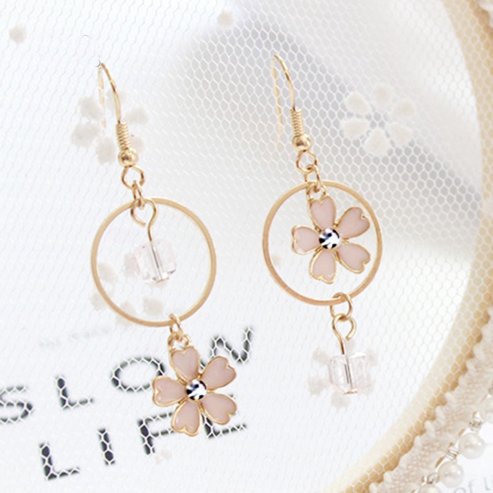 Anting wanita kekinian import style korea model bunga sakura 491