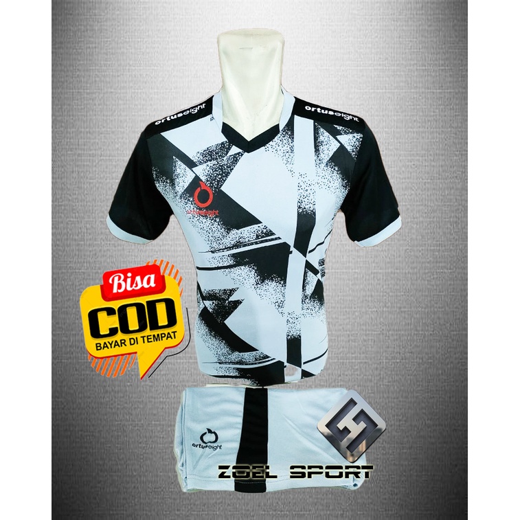 Baju Jersey Kaos Olahraga Stelan Futsal Bola Badminton Volly Pria Dewasa Murah Bahan Adem