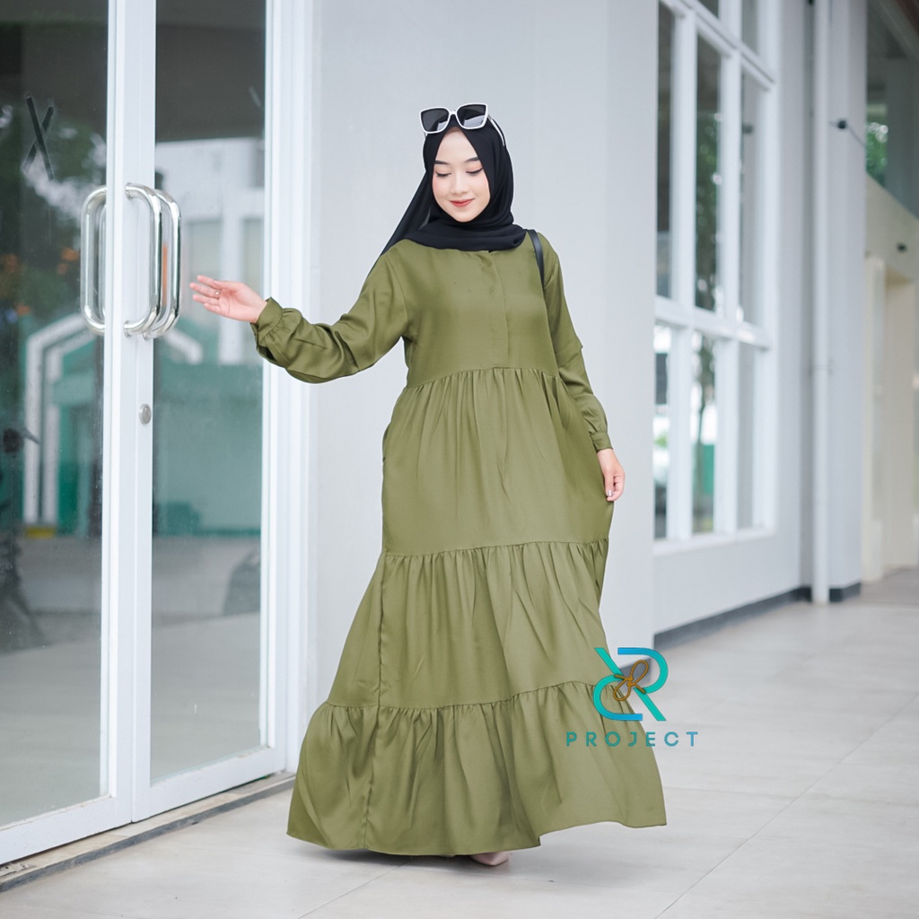 GF02 ~ LIVIA DRESS fashion muslim casual size S M L XL [ by : DR PROJECT ORIGINAL ]