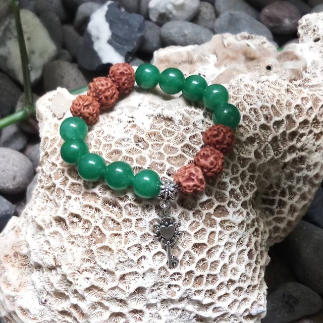 Gelang Kesehatan biji ganitri jenitri ganitri rudraksha asli gelang yoga