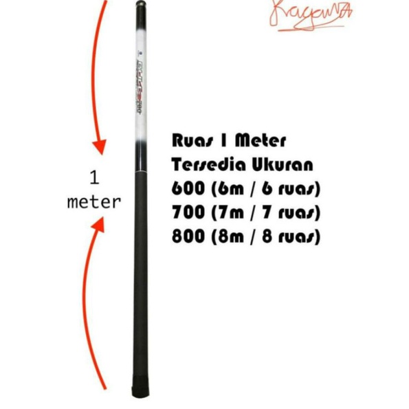 Promo joran tegek pancing 7 meter hard action joran bendera