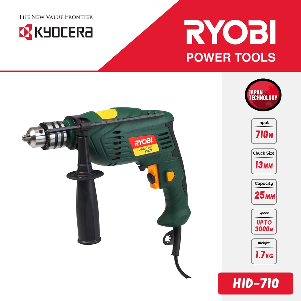 Impact Drill Ryobi HID 710 Mesin Bor Genggam