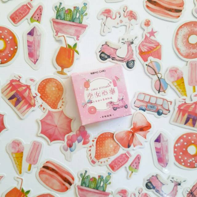 

Aesthethic stiker deco stiker lucu stiker box 45/46pc