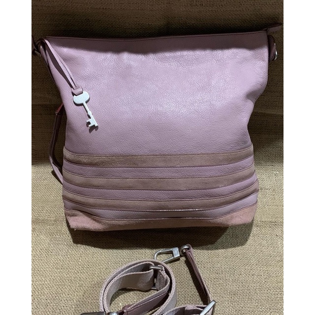 Preloved Tas Fossil Maya Hobo Orchid Original