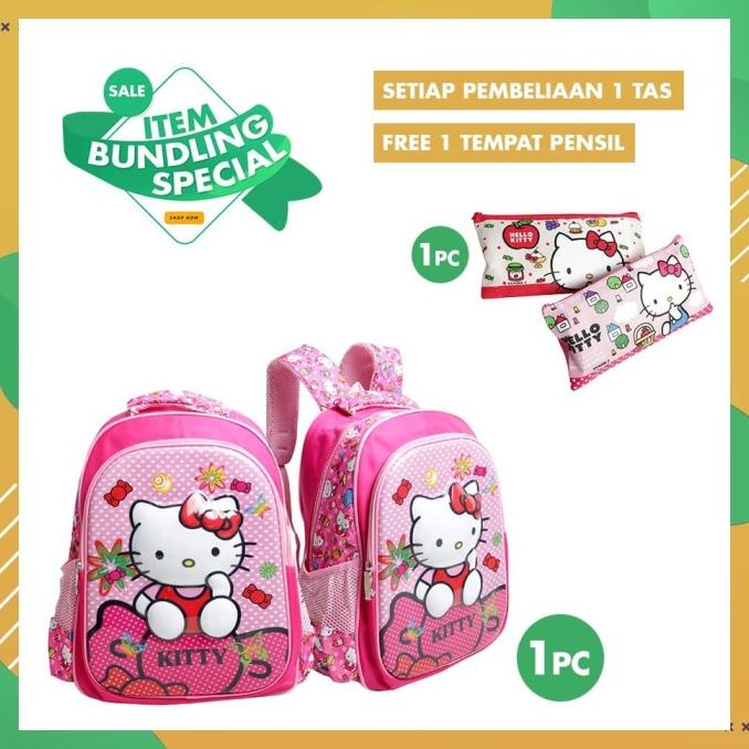 

Spesial Edisi Promo Item Bundling Tas & Tempat Pensil Sekolah Anak Hello Kitty