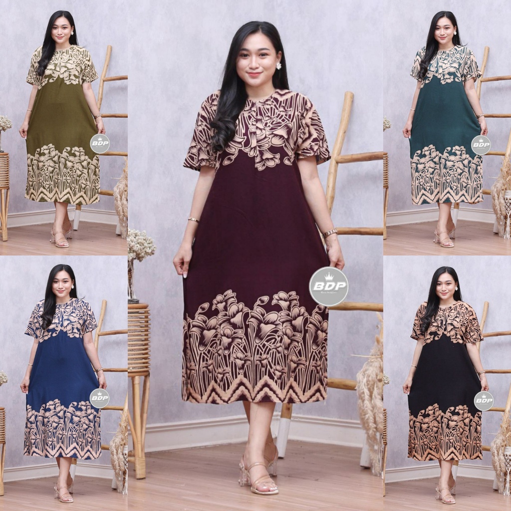 Daster Wanita Rayon Grade A Busui Resleting Depan Baju Tidur Daster Kekinian