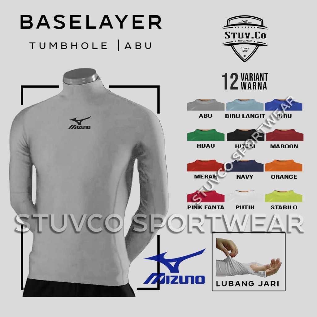 BASELAYER LONGSLEEVE THUMBOLE MANSET TANGAN PANJANG JARI DIVING LARI SEPEDA OLAHRAGA PRIA WANITA