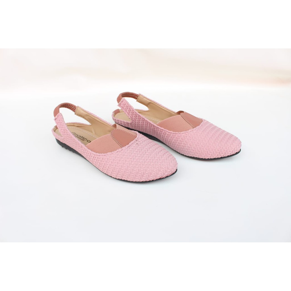 Gratica Sepatu Flatshoes Karet Wanita Tali Belakang AW 082