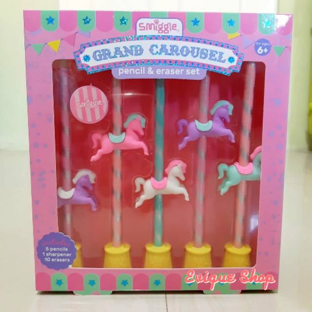 Jual Smiggle Unicorn Pencil & Erasers Set 100 Original Product