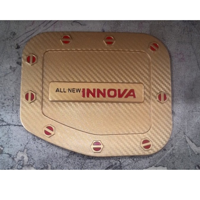 Tank Cover Pelapis Tutup Tangki Gas All New Innova 2016 Carbon