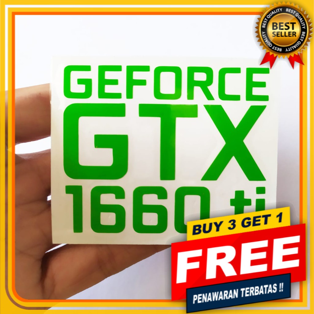 NVIDIA GEFORCE GTX 1660 TI CUTTING STIKER AKSESORIES PC STIKER OUTDOOR