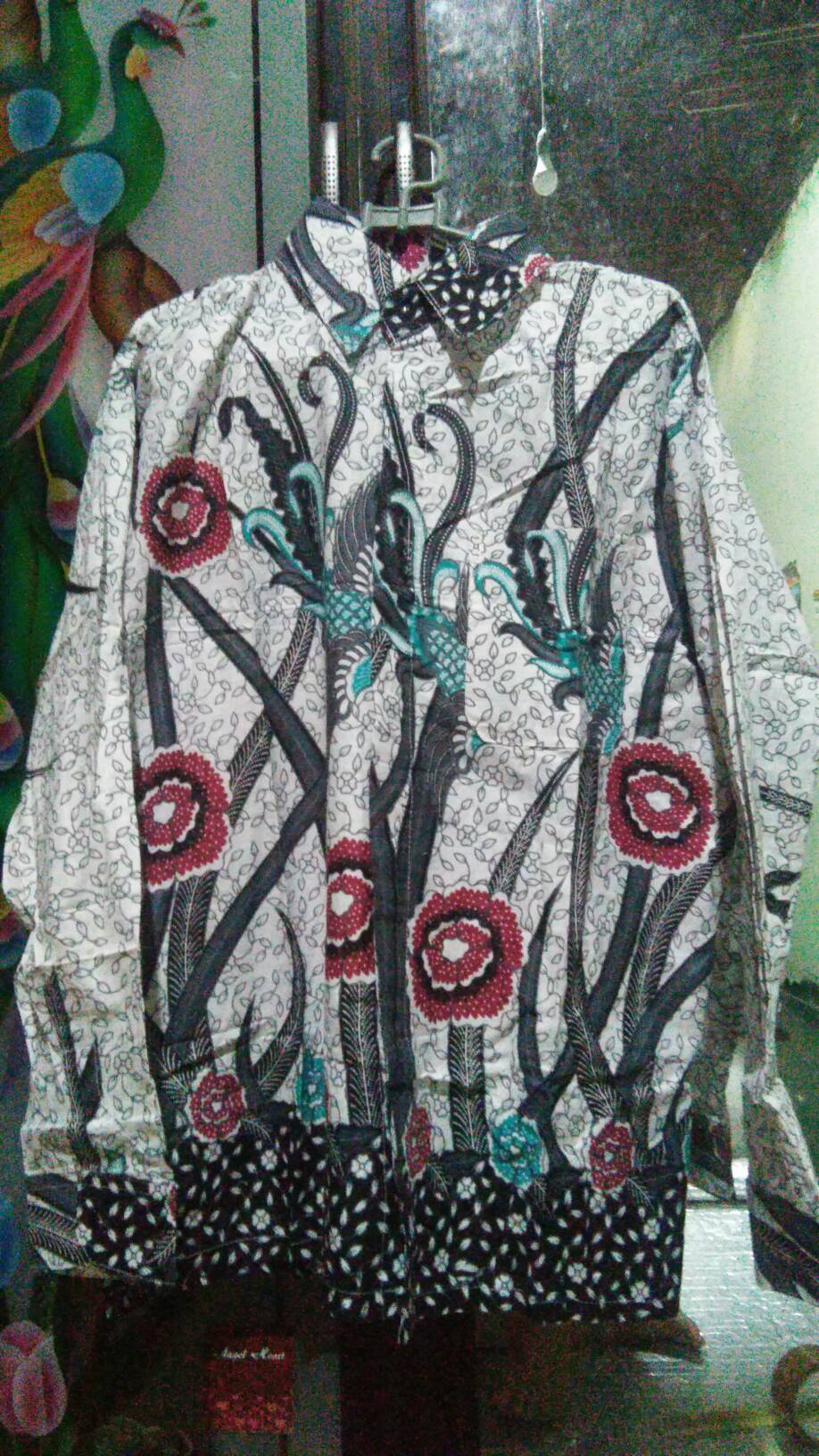 Batik Couple Keluarga Sania Ruffle Ori Ndoro Jowi Dnt Motif Ilalang Putih