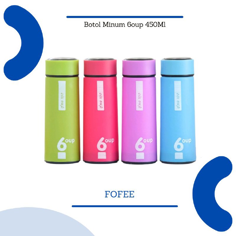 [IMPORT] -  Oup Botol Air Minum Thermos Kaca 6 450ml Botol Minum