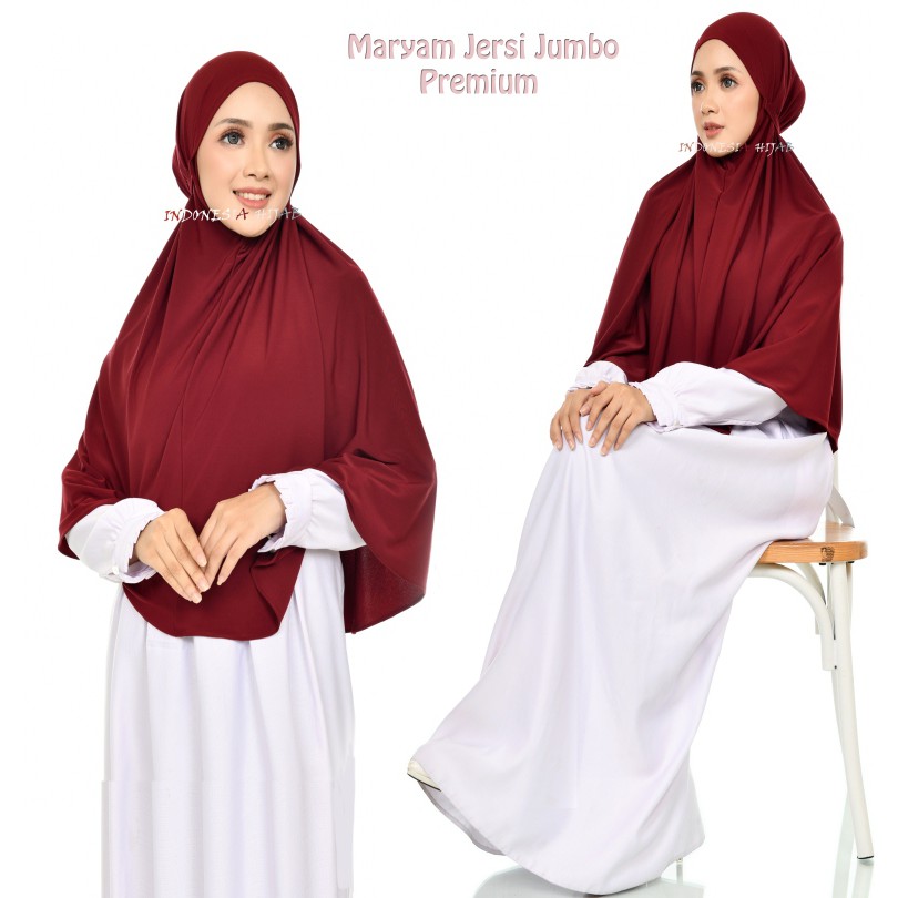 Jilbab Instan Jersey Bergo Jersey Jumbo Tebal Tidak Nerawang