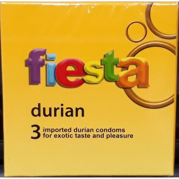 Terpercaya-Sale-Terlaris-276K76- Kondom Fiesta Durian Isi 3 Buah Kontrasepsi Kesehatan Kb Pria