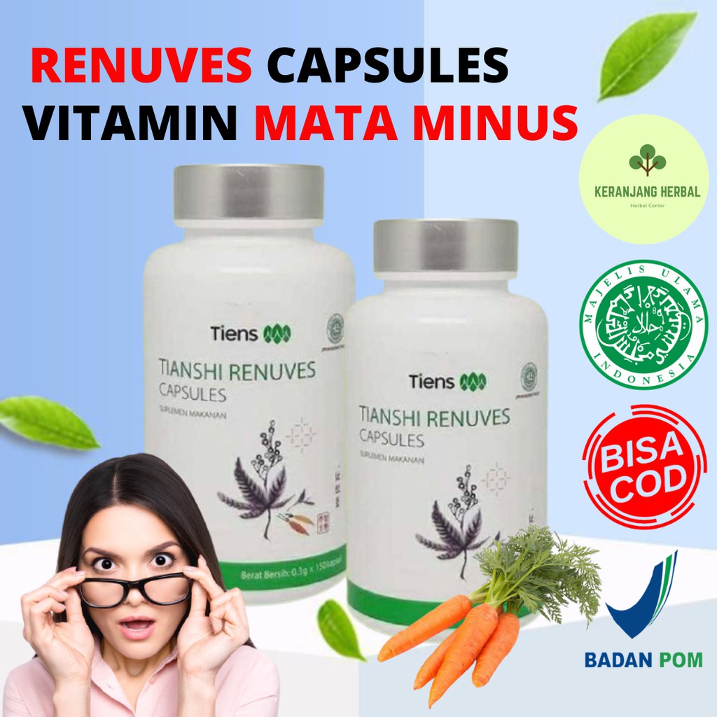 RENUVES TIENS CAPSULES VITAMIN MATA MINUS OBAT MATA MINUS ORIGINAL