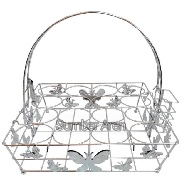 Rak Aqua Stainless Steel Tempat Aqua Gelas Keranjang Aqua*