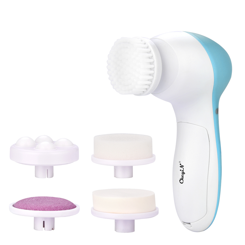

CkeyiN 5-in-1 Electric Spa Cleaning Brush Facial Body Beauty Skin Care Massage Tool