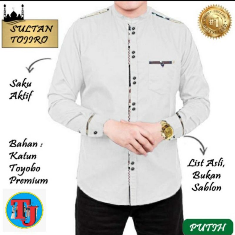 Baju Koko Pria Kokoj Kurta Basju Ngaji Cwo Bahan Adem Kemweja Laki Terbaru Pakian Hem Koqo Premium C
