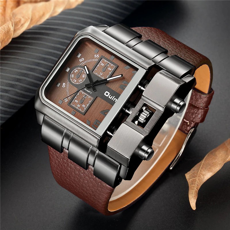HOT PROMO Jam Tangan Pria OULM Square 3364